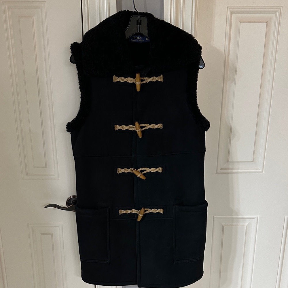 Polo by Ralph Lauren Black Vest with Toggle Closures